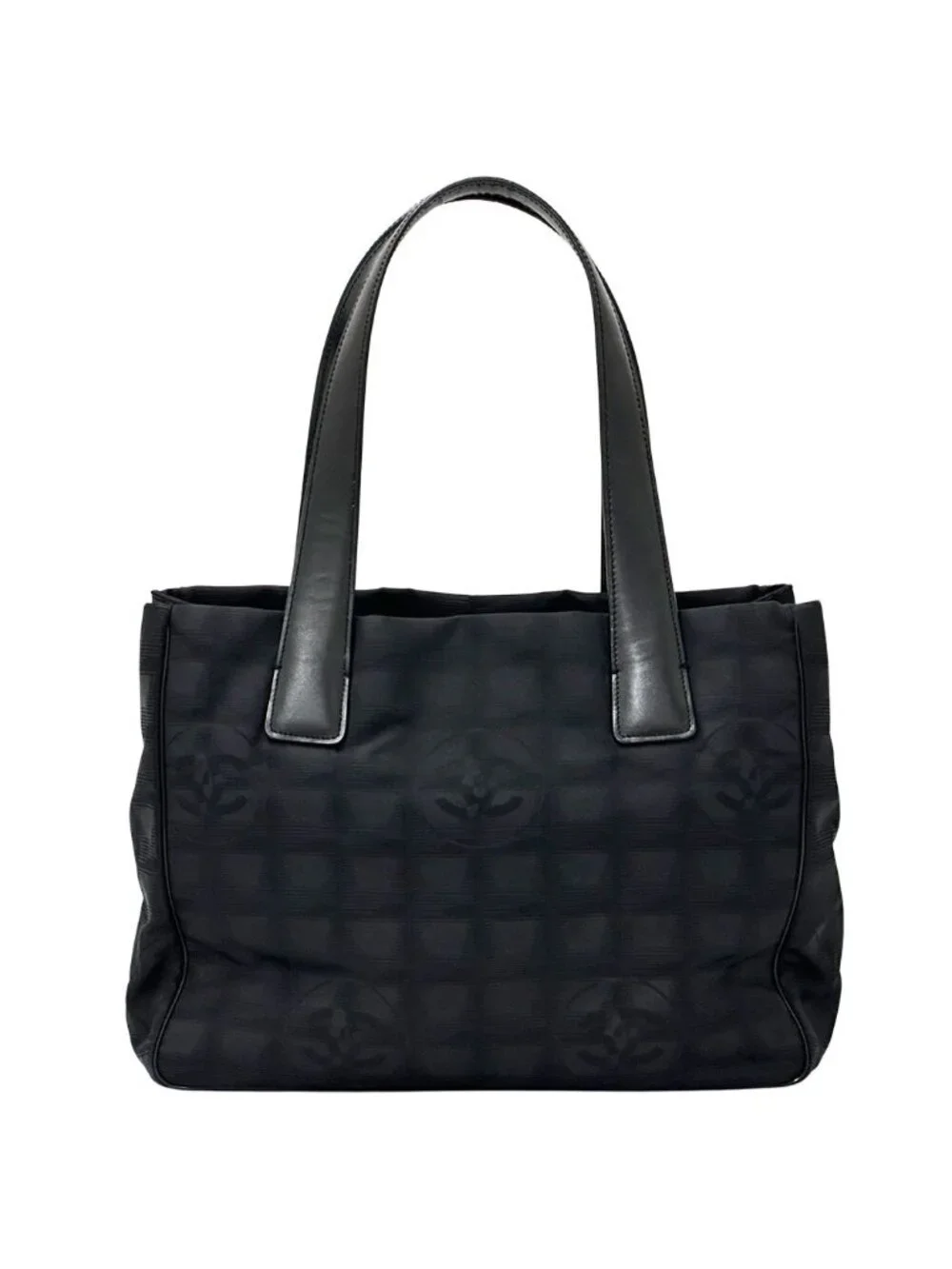 Chanel New Travel Tote PM Nylon Black Gold Shoulder